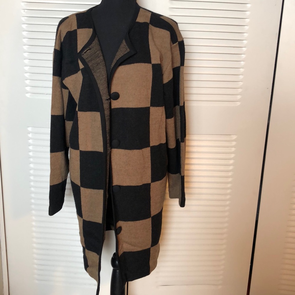 Andrea jovine checkered wool jacket